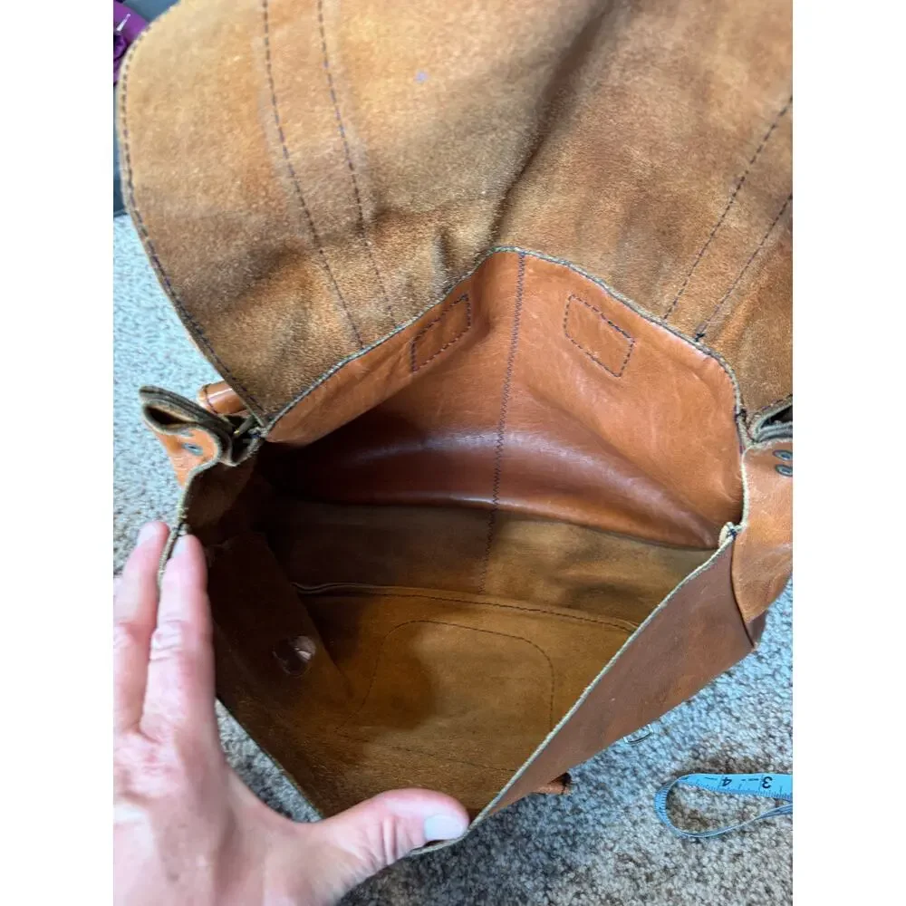 Genuine Leather Vintage Brown Slouchy Satchel, Soft & supple Leather crossbody